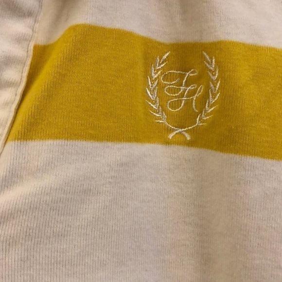 TOMMY Hilfiger XL Yellow and cream henley. Cute - Picture 3 of 7